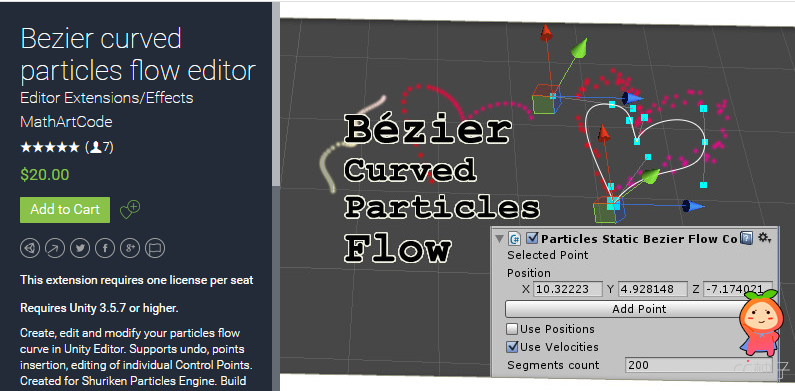 Bezier curved particles flow editor 1.1