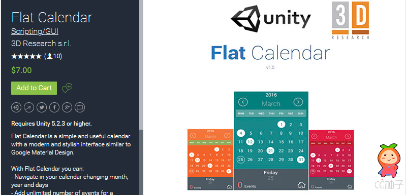 Flat Calendar 1.2