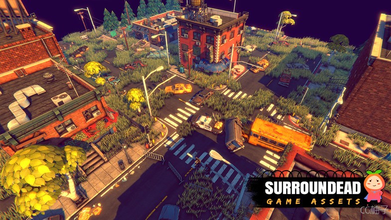 SurrounDead - Survival Game Assets 3.5 卡通城镇城市场景