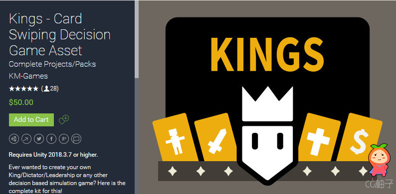 Kings - Card Swiping Decision Game Asset 1.52