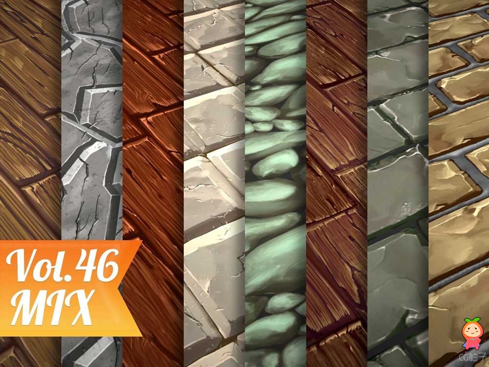 Stylized Ground Mix Vol 46 - Hand Painted Texture Pack Texture