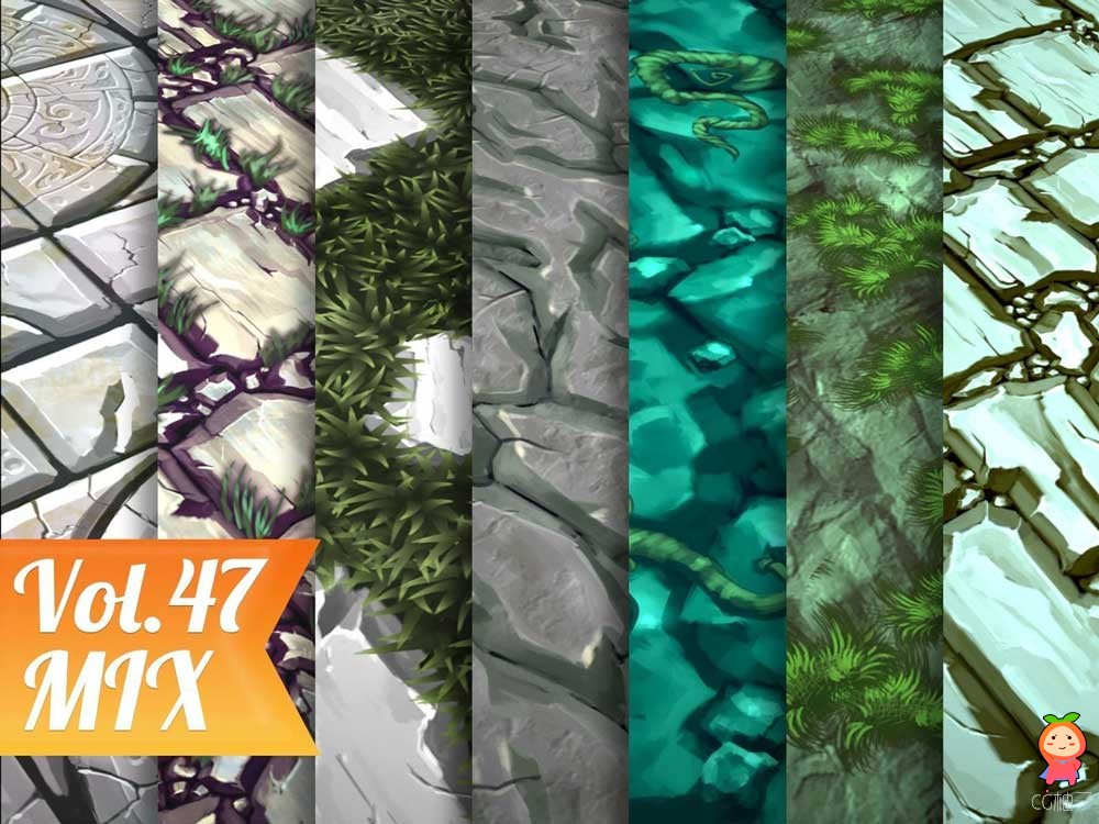 Stylized Ground Vol 47 - Hand Painted Texture Pack Texture