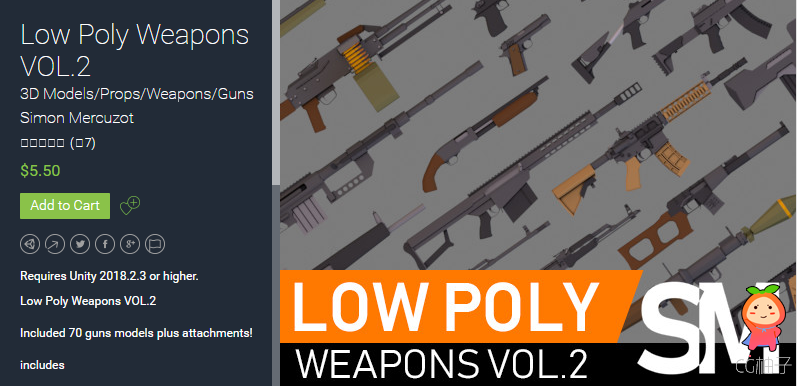 Low Poly Weapons VOL.2 4.0