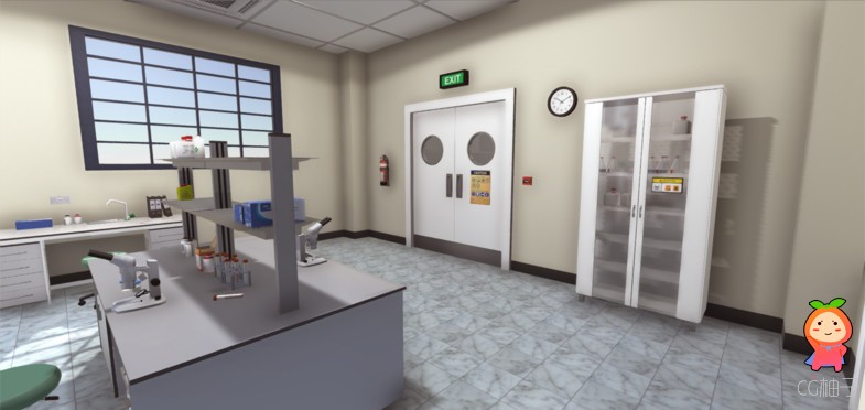 医院实验室模型室内场景模型