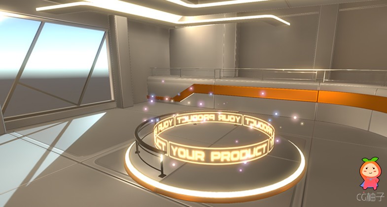 3D Showroom Level Kit Vol 3 1.2 科幻展厅室内场景环境模型