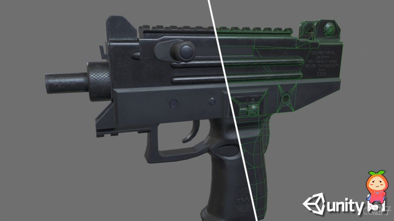 高品质冲锋枪FPS射击游戏武器模型