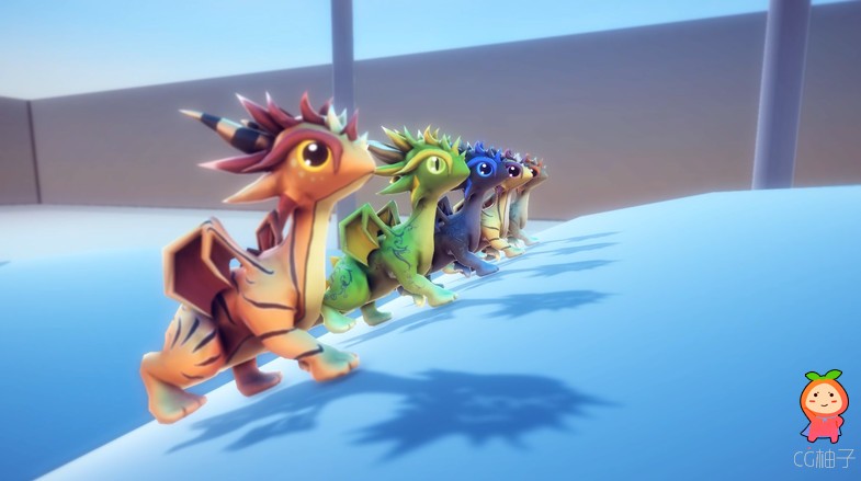 Little Dragons：Tiger 3.01 飞龙动作角色动画控制器模型