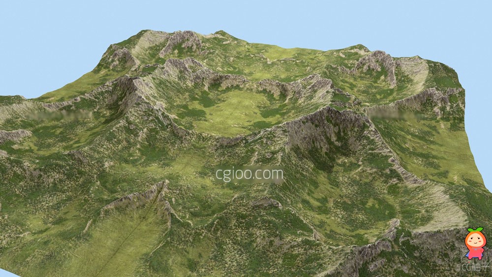 次世代写实游戏山脉地形场景地图 4K贴图 自然游戏场景