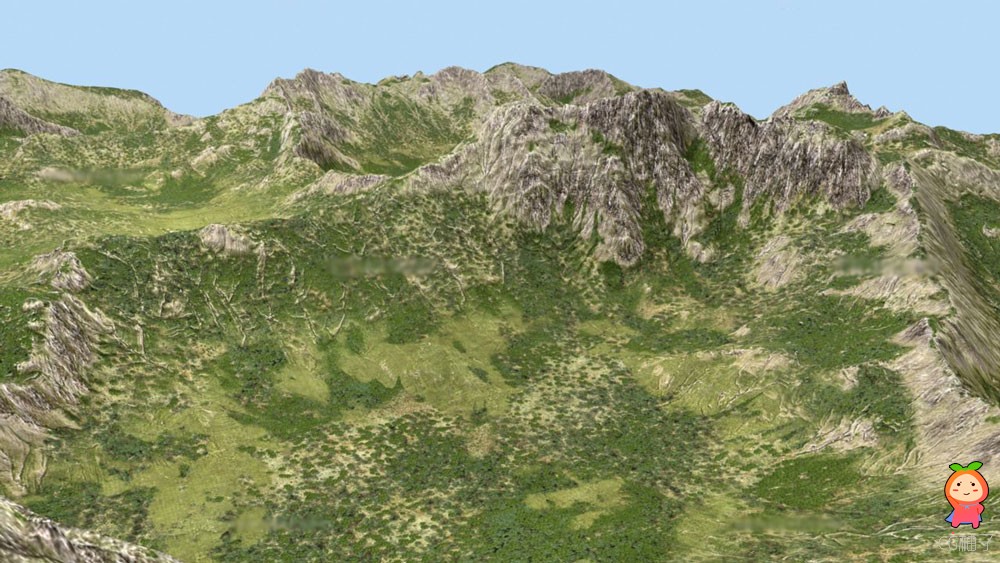 次世代写实游戏山脉地形场景地图