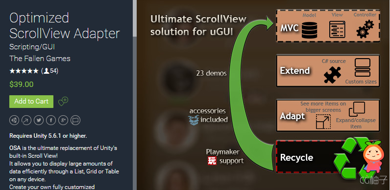 Optimized ScrollView Adapter (ListView, GridView) 5.0