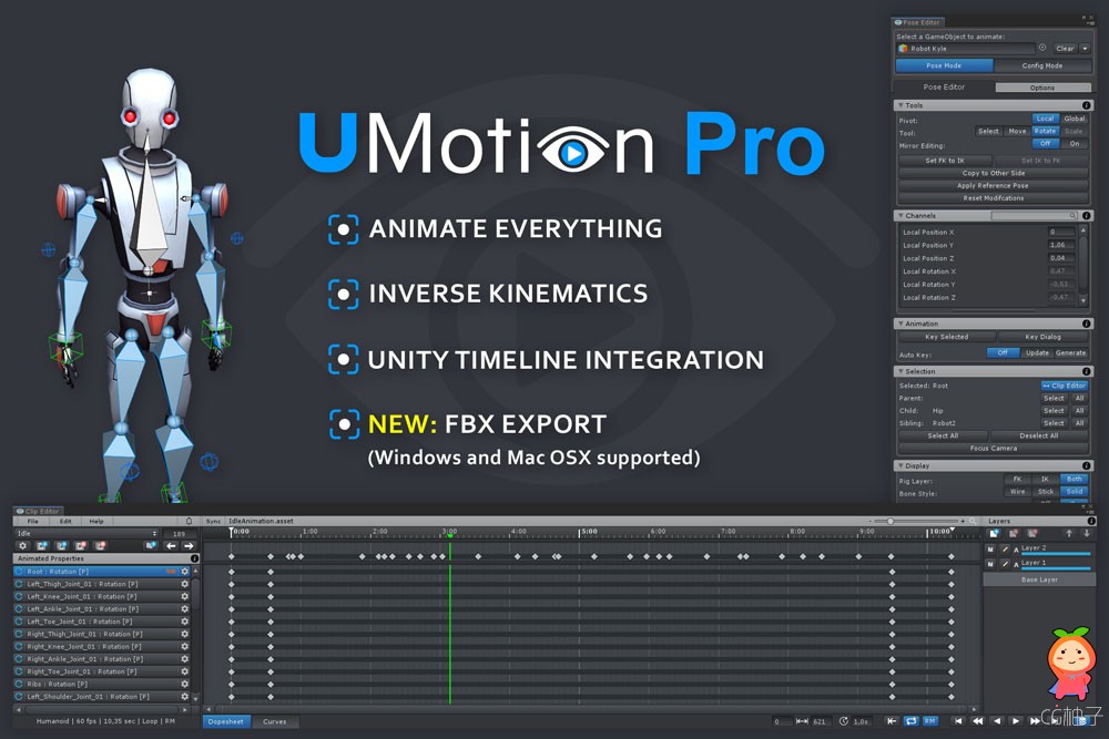 UMotion Pro - Animation Editor 1.20p04