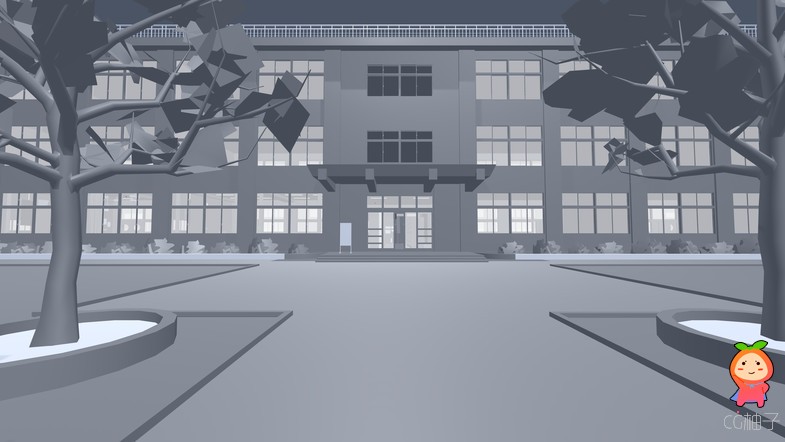 学校教室教学楼场景模型