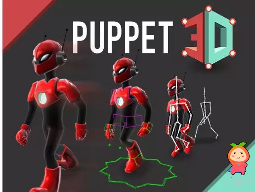 Puppet3D 1.9 3D人物角色骨骼动画编辑插件