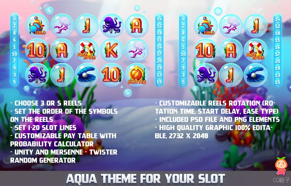 MK - Aqua Slot Full Game Asset