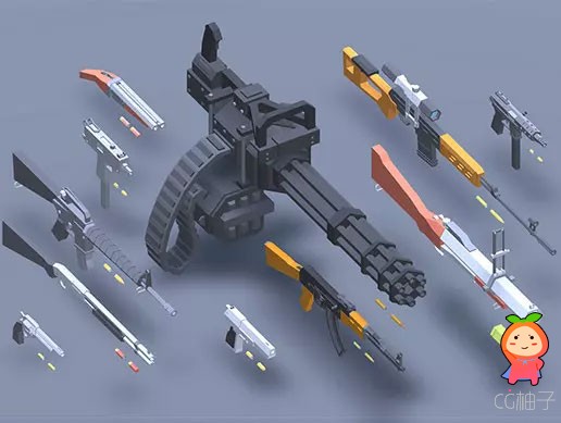 Low Poly Guns 2.0