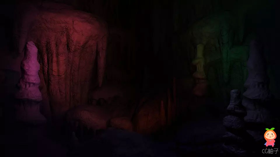  洞穴墙壁场景