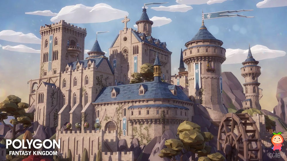 POLYGON - Fantasy Kingdom 1.01 lowpoly王国城堡卡通角色道具模型