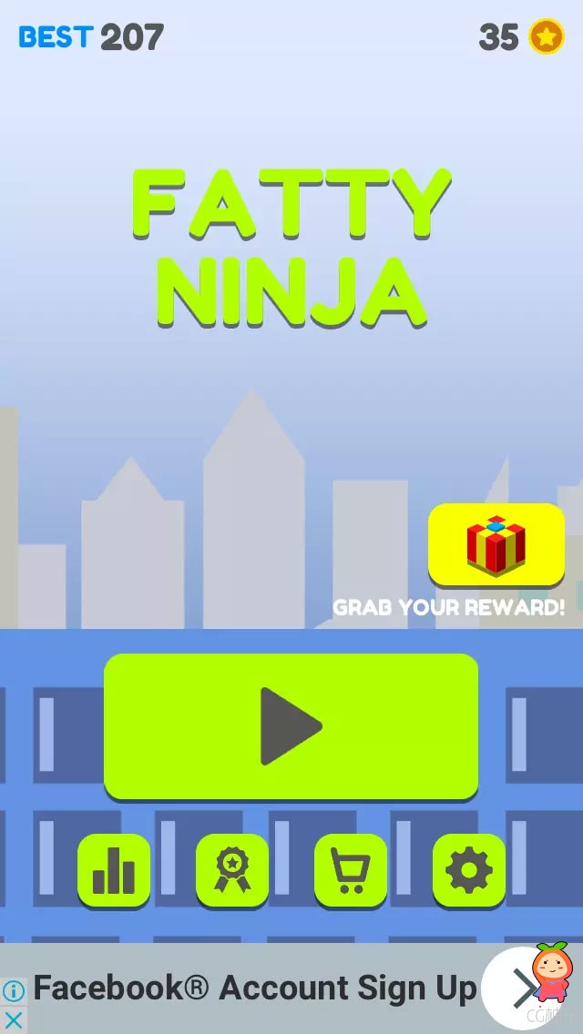 Fatty Ninja 1.3.0 卡通2D游戏项目