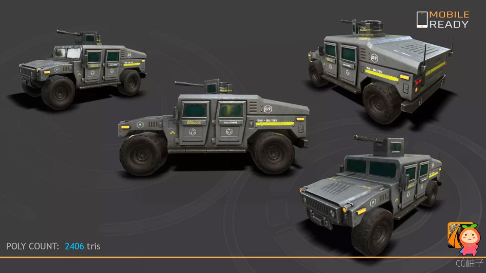 Mobile Humvee Military Vehicle Pack 1.1悍马军用车辆模型