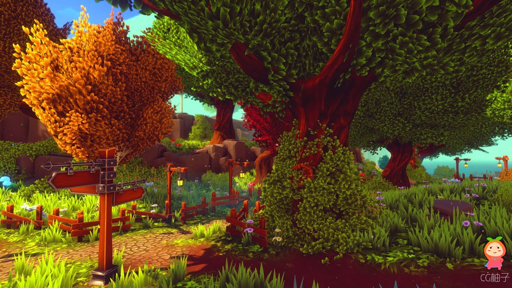 Stylized Fantasy：Forest Environment 1.4卡通PBR森林环境场景