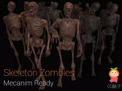 Skeleton Zombies 3D model