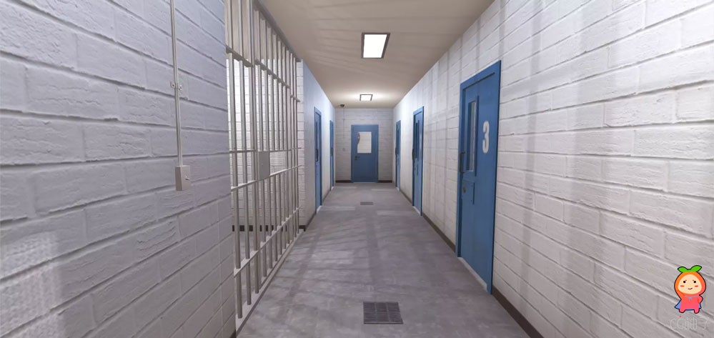 Police Detention Cells 1.0 警察局刑侦牢房场景拘留所