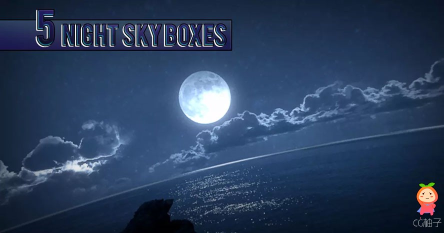 5 Night Skyboxes 1.0 夜晚天空盒纹理材质