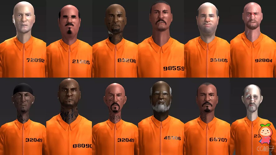  囚犯角色动画模型