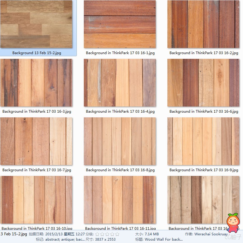 木纹木头4K材质贴图合集 木材纹理贴图
