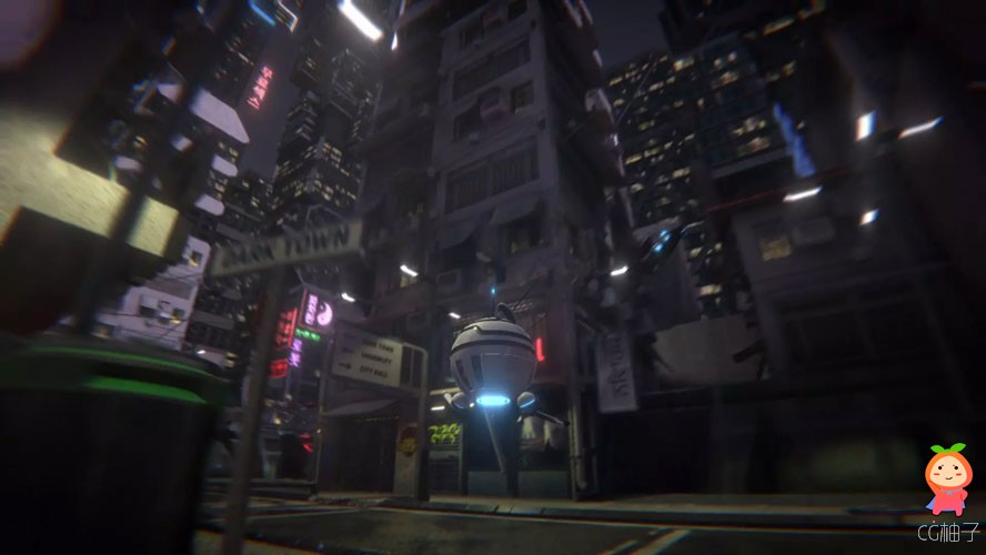 SciFi Neon City 1.1.1 未来科幻霓虹城市场景模型赛博朋克风格