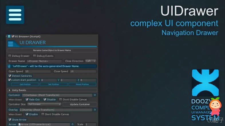 UIDrawer 1.0 侧边导航抽屉UI组件