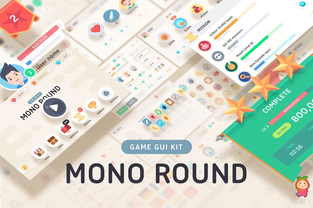 GUI Kit - Mono Round 1.2.0