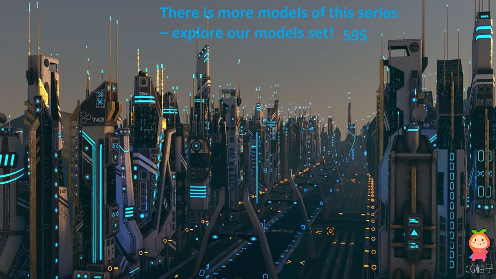 未来城市建筑模型