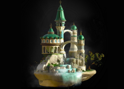 爱丽丝仙境城堡 古堡模型