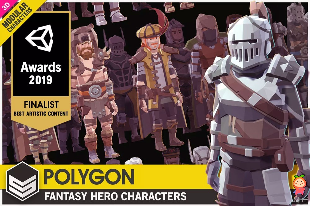 POLYGON - Modular Fantasy Hero Characters v1.23