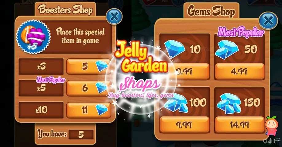 Match 3 Jelly Garden Kit  