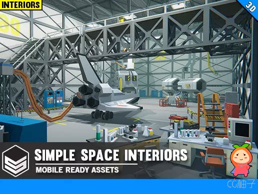Simple Space Interiors - Cartoon Assets 1.0