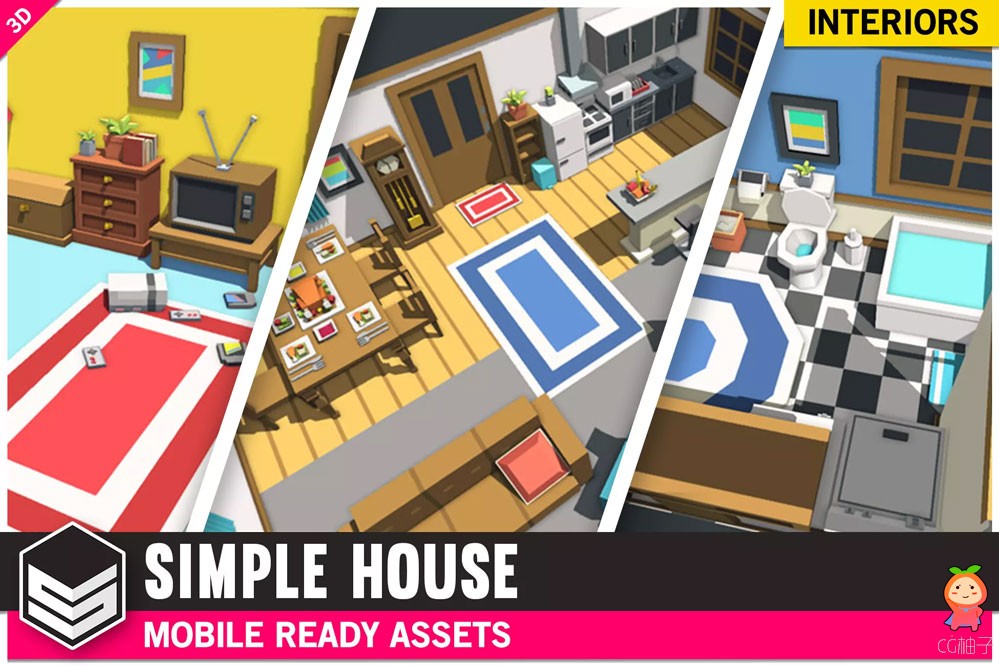 Simple House Interiors - Cartoon Assets 1.01