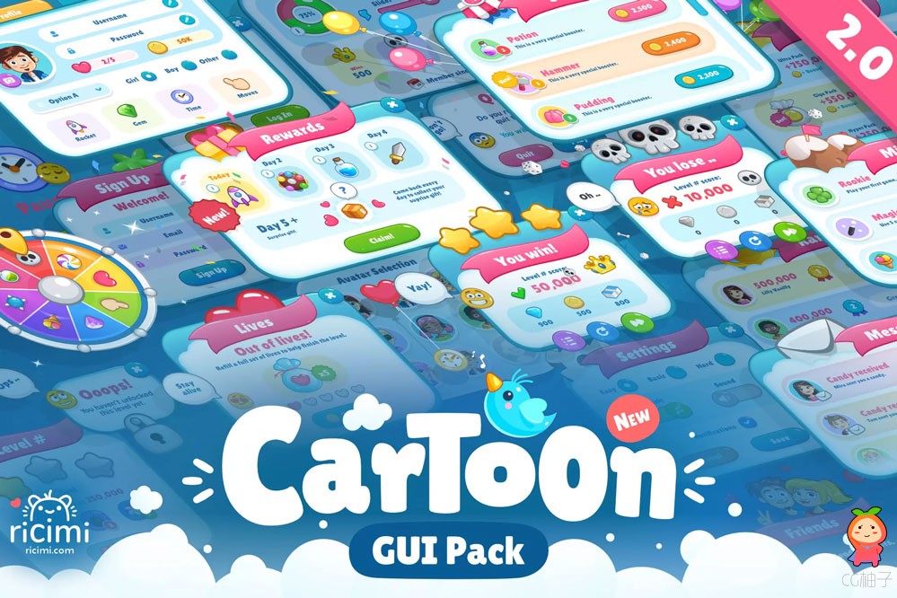 Cartoon GUI Pack 2.0