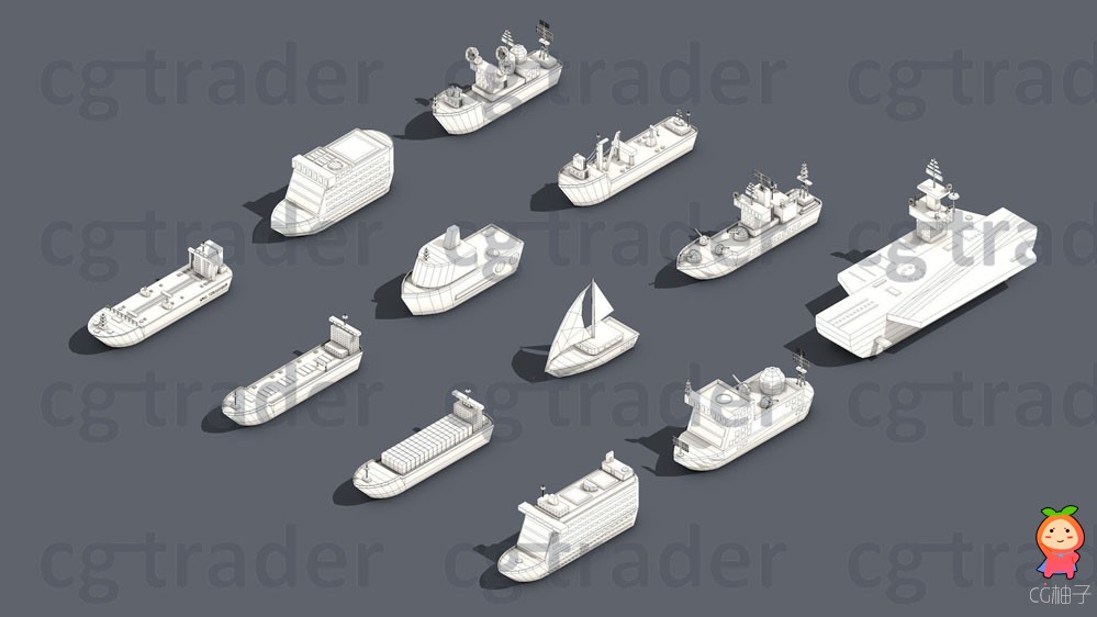 Low poly Ships pack