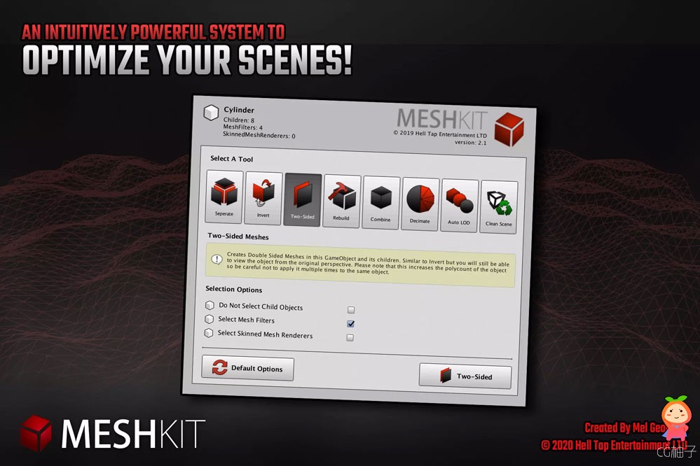 MeshKit - Mesh Decimation, Separation, Combining and Editing Tools 2.1.1