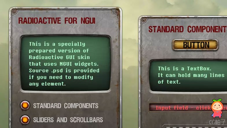 Radioactive GUI for NGUI