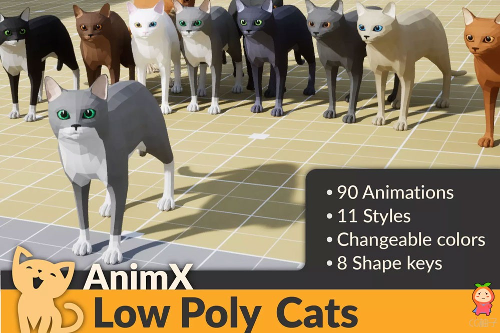 AnimX - Low Poly Cats 2.0
