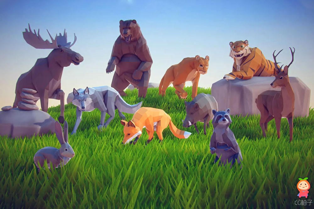 Poly Art Animal Forest Set 3.4a