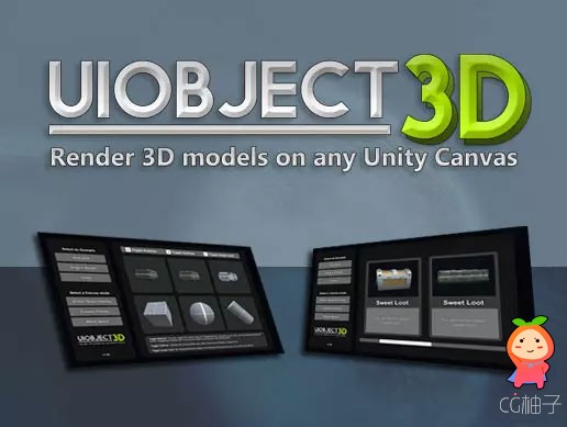 UIObject3D：Render 3D Models on any Unity UI Canvas 1.17
