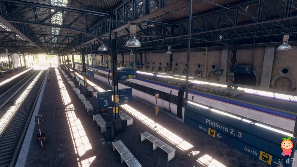 地铁火车站模型