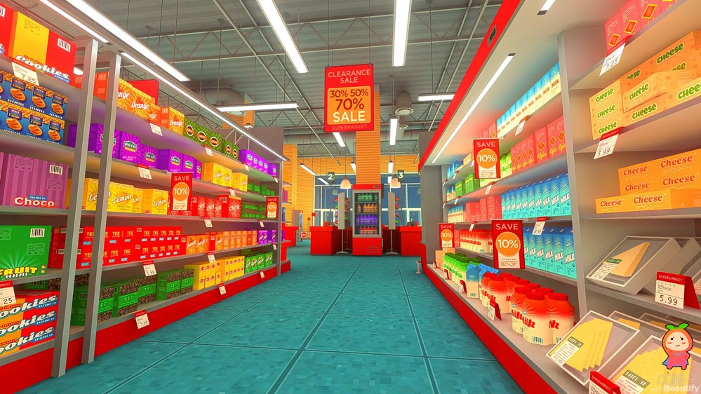 超市内部场景模型