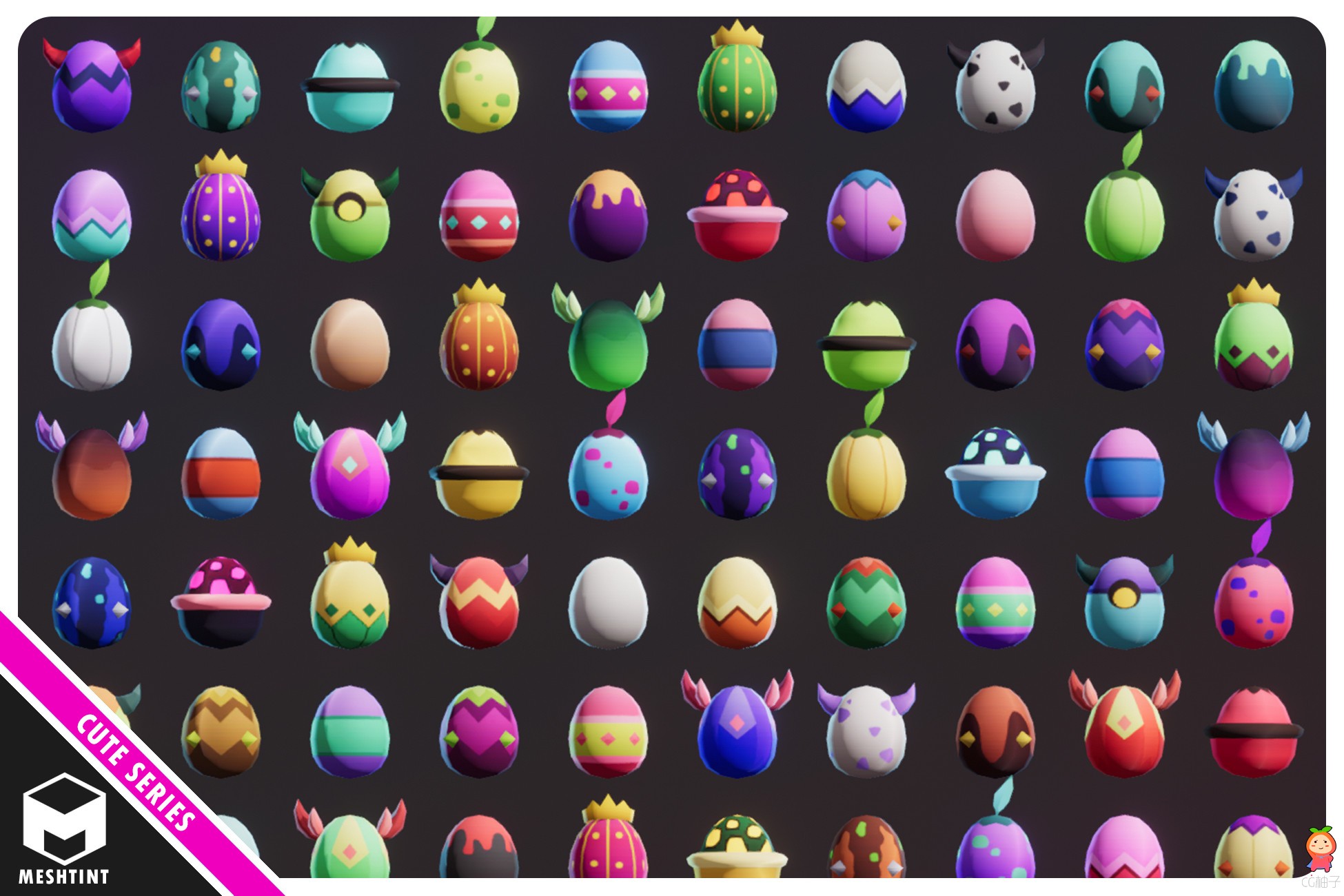 100 Eggs Pack Cute Series