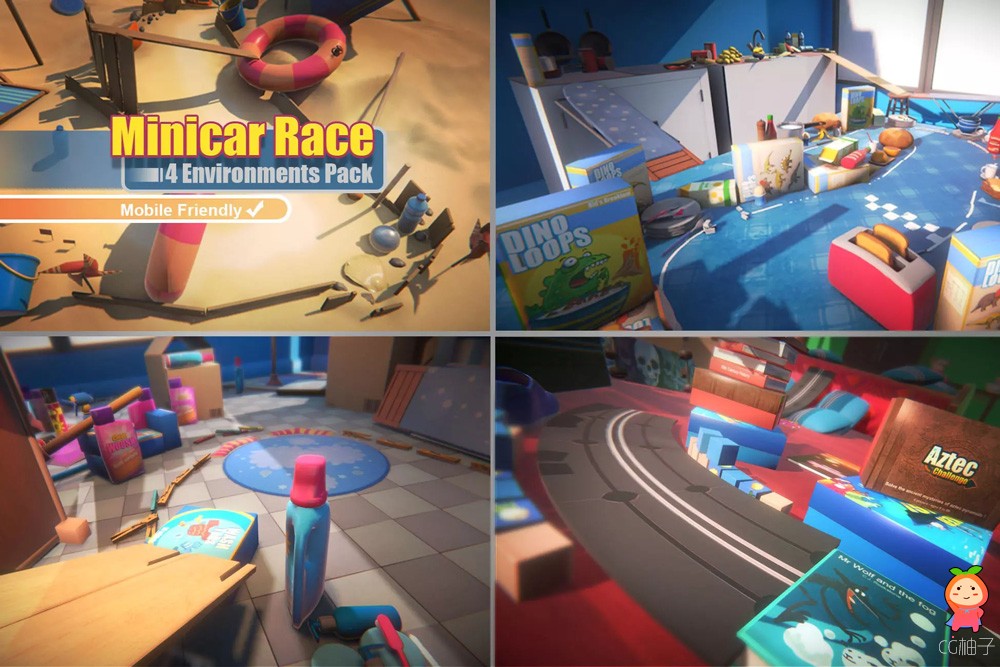 Minicar Race 4 Environments Pack 1.0