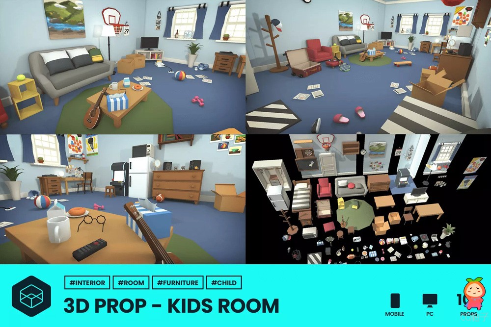 3D Props - Kids Room 1.0